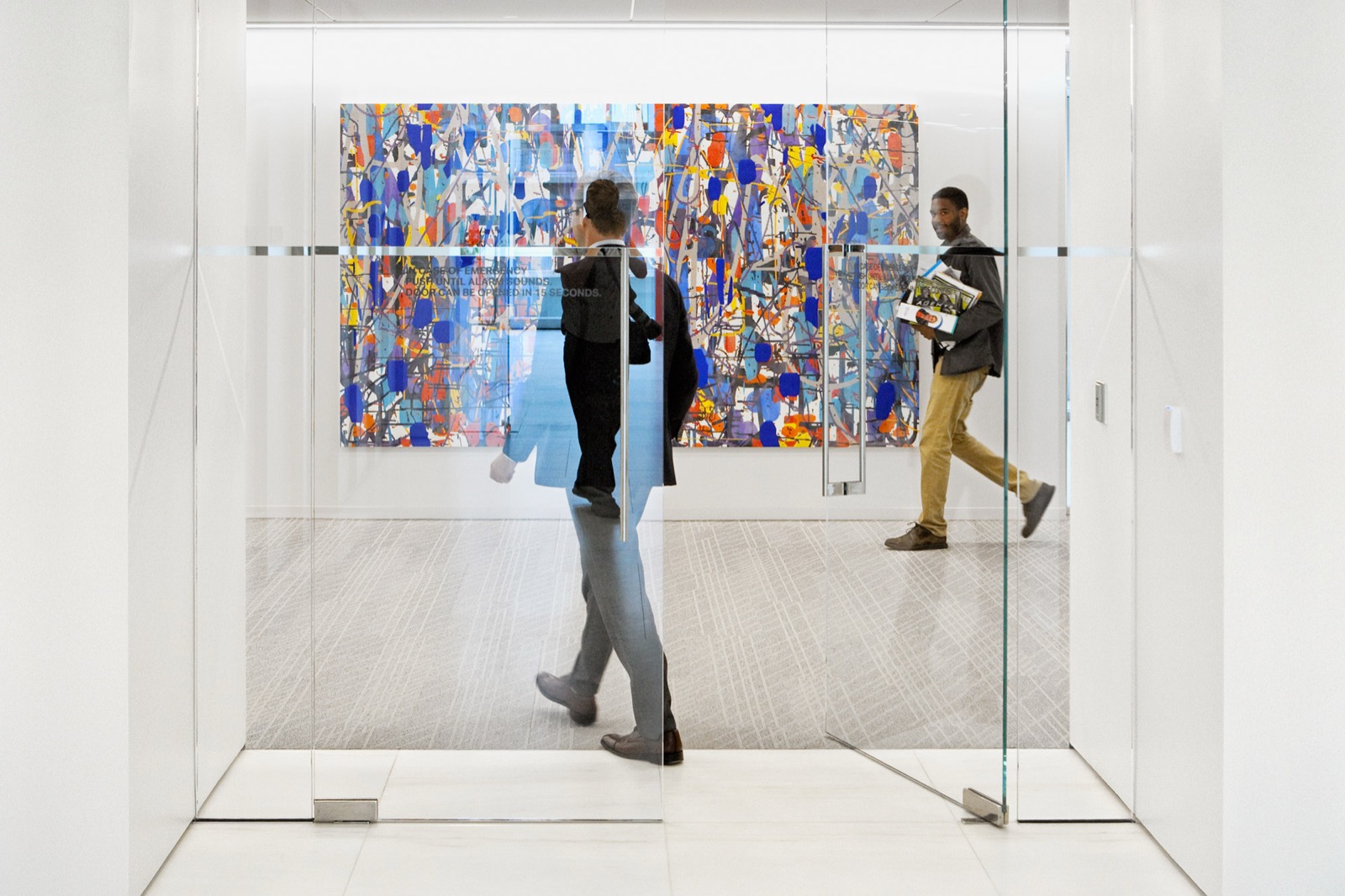 Variation (blue, red, violet), installation