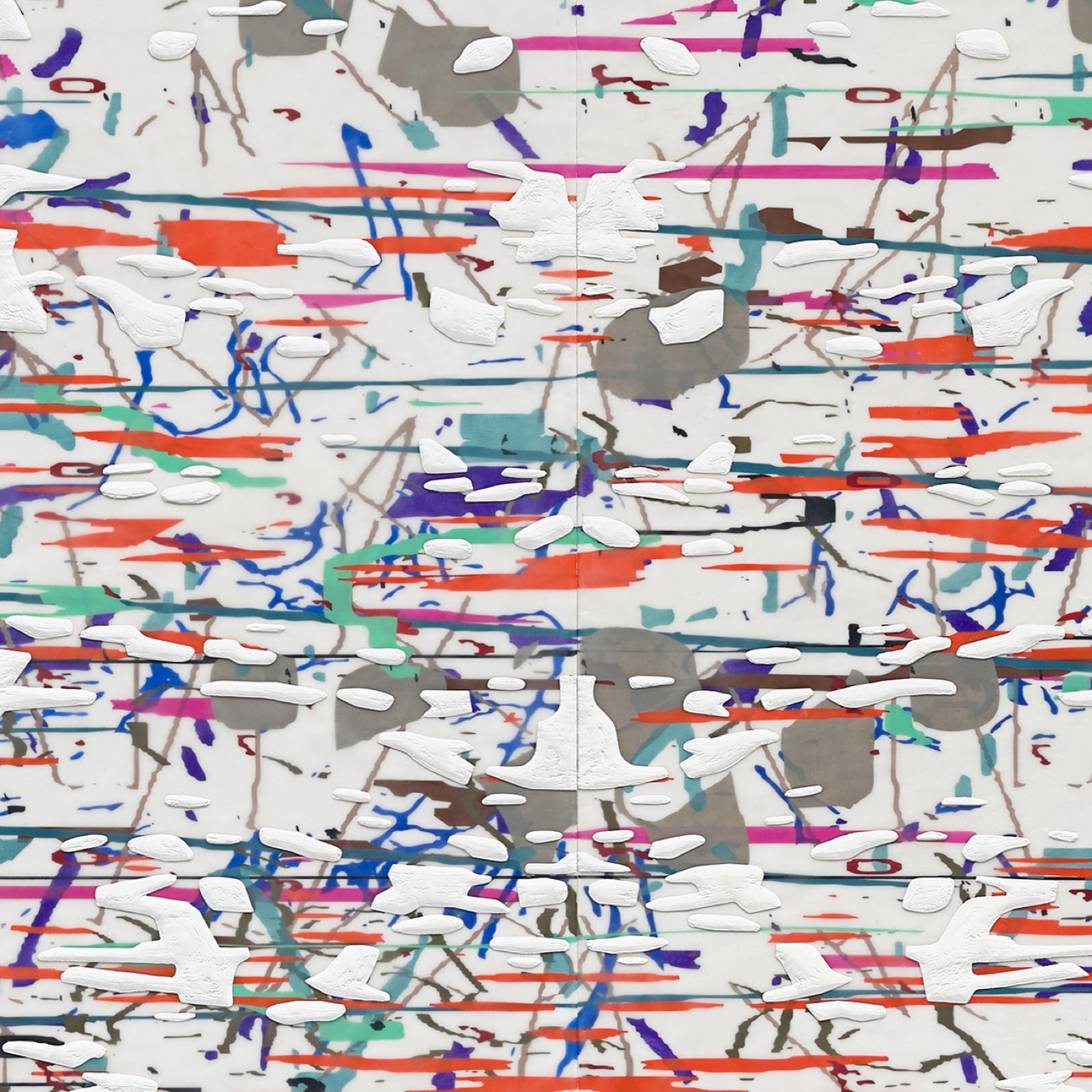 Variation (white, grey, violet), detail