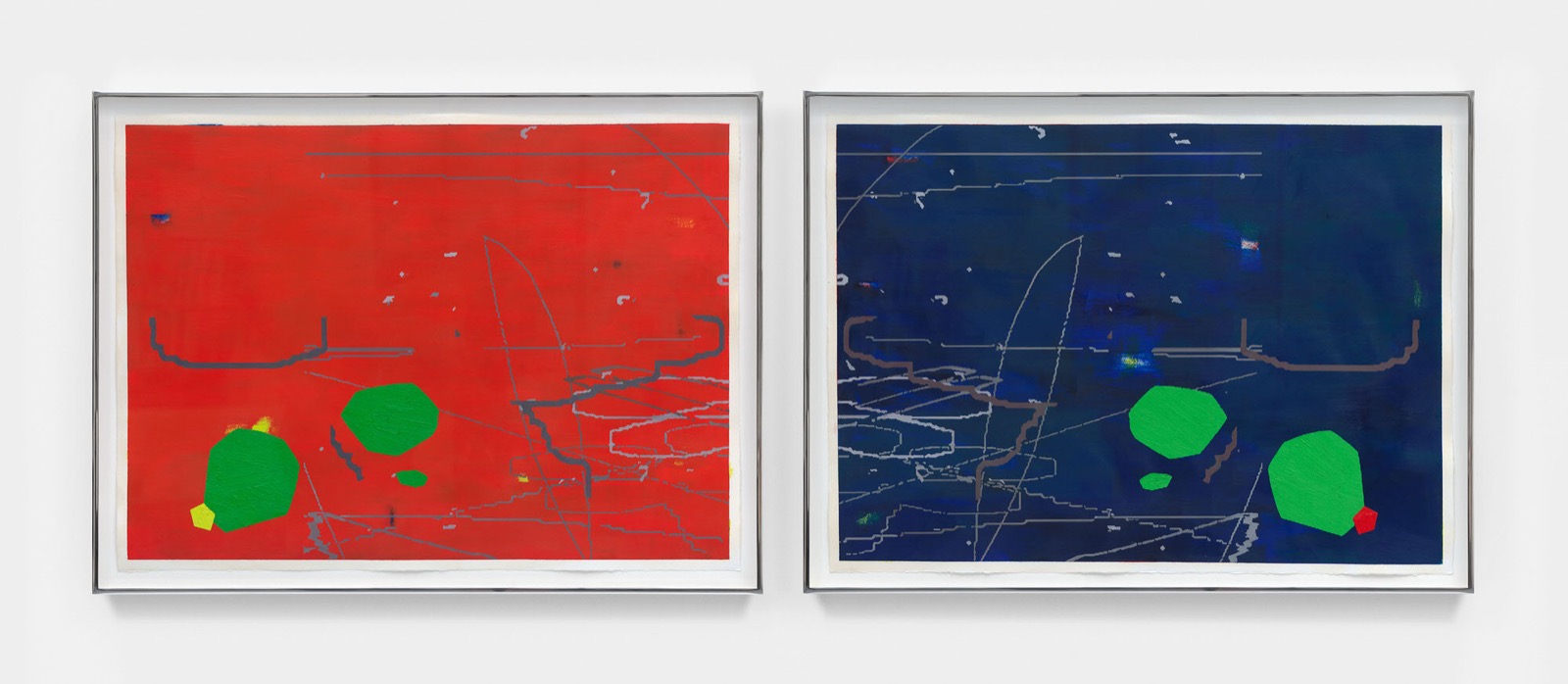 Variation: Pictogram I & II, diptych