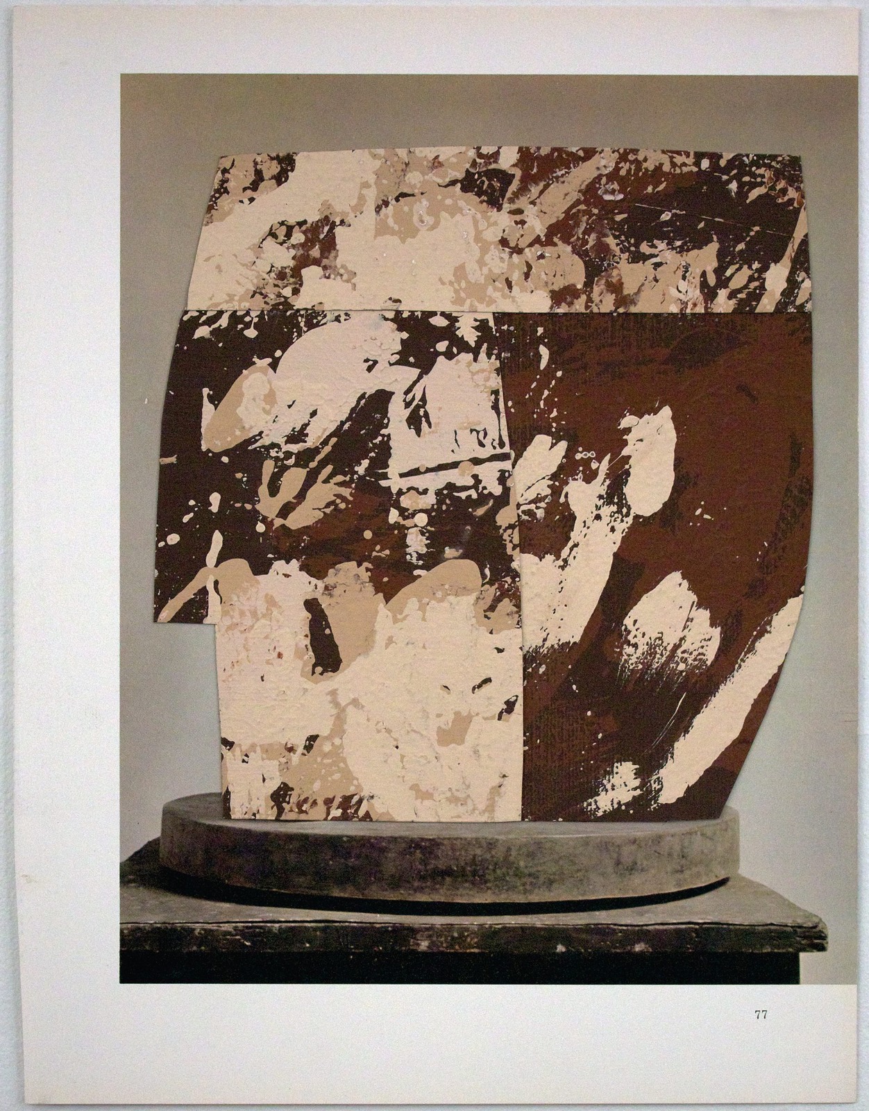 Form (Possible Portrait) Covered in Paint