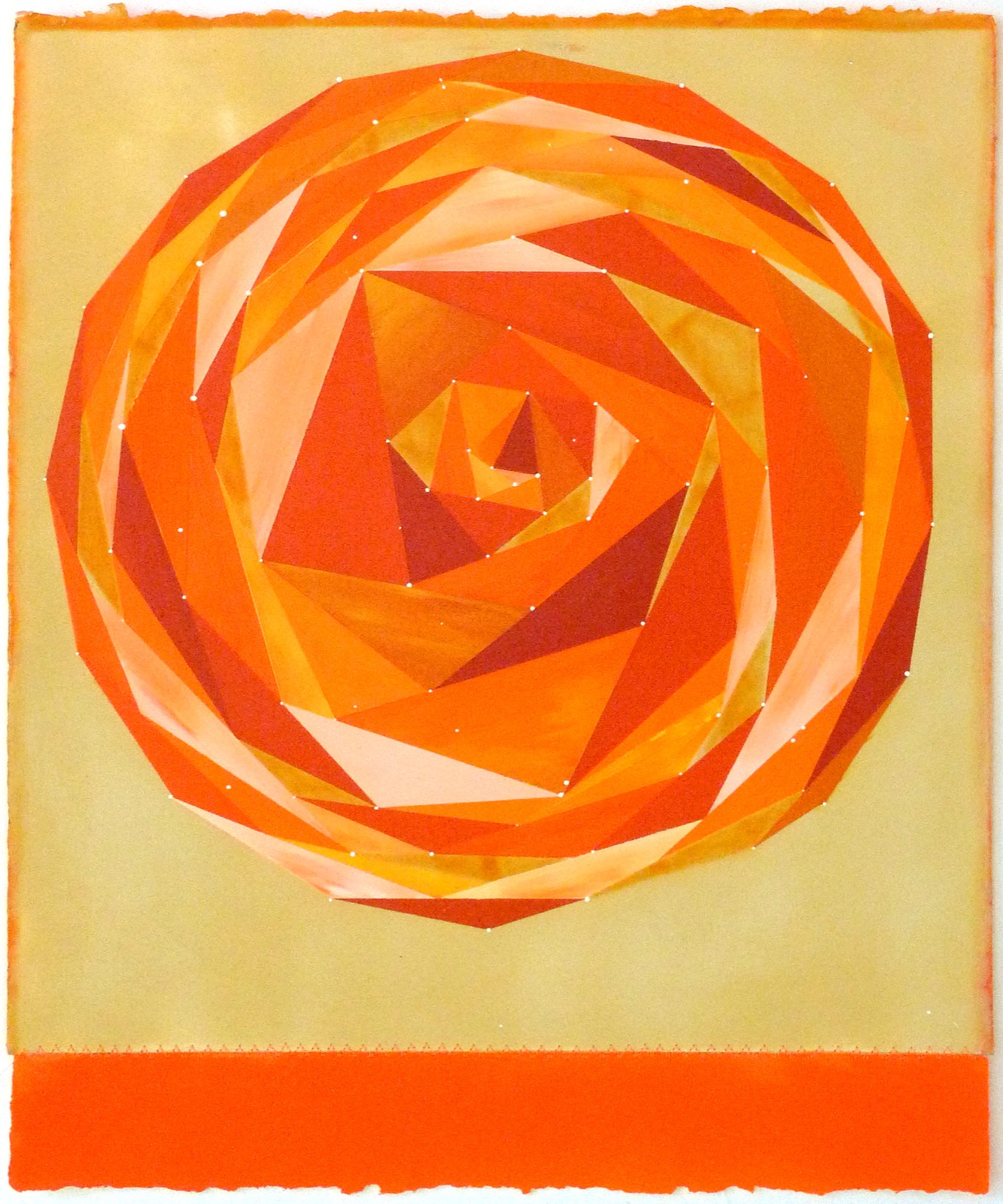 Homage to the Spiral (orange)