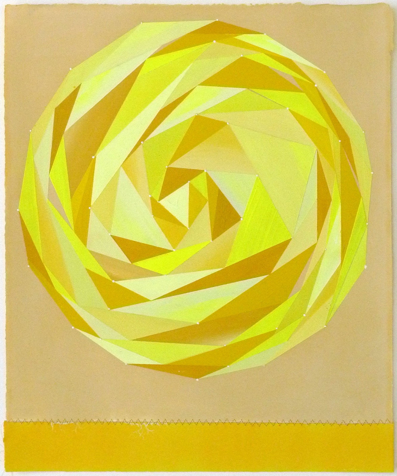 Homage to the Spiral (yellow)