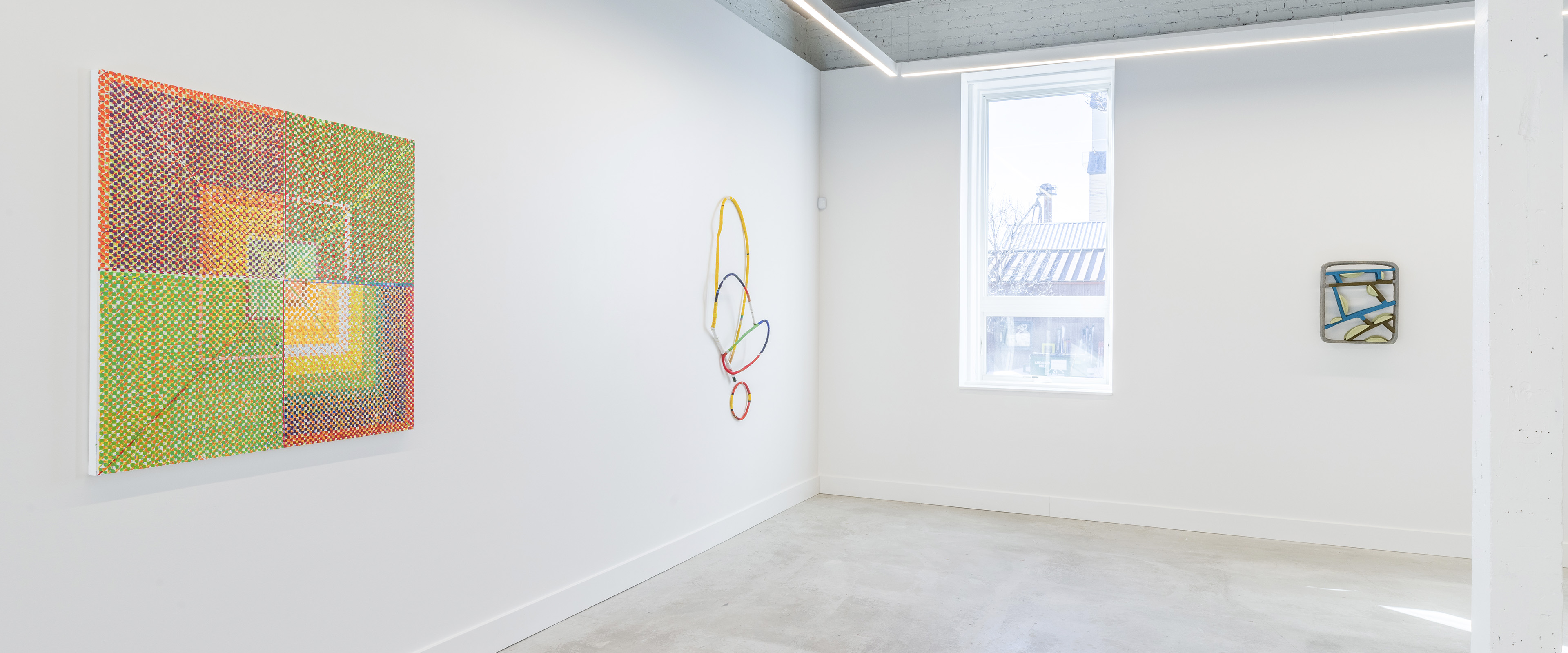 Christine Heindl, Sherry Markovitz & James Sterling Pitt — installation view, Eli Ridgway Gallery, Bozeman