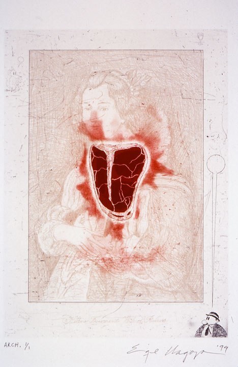 Enrique Chagoya — Untitled (Wife of Rubens), 1999